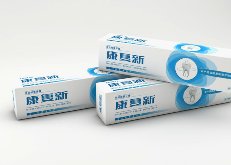 京新藥業多效修復牙膏包裝設計