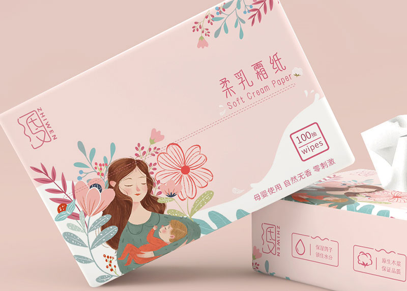 電商高端紙巾品牌logo設計,包裝設計