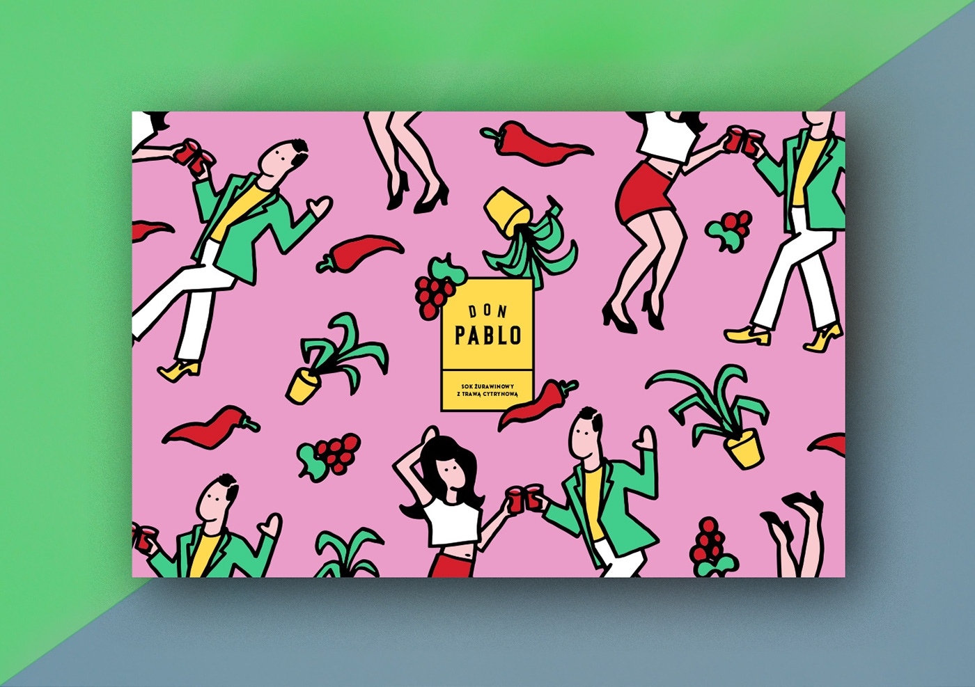 炎炎夏日，這樣的插畫包裝與果汁更配哦！