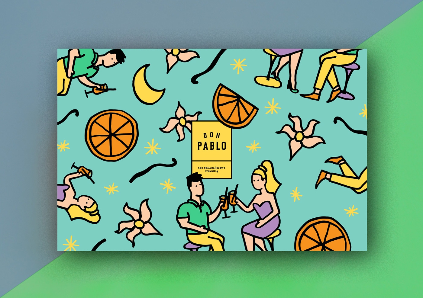 炎炎夏日，這樣的插畫包裝與果汁更配哦！