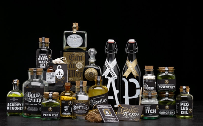 海盜主題商品創意包裝設計,龍舌蘭酒創意包裝設計