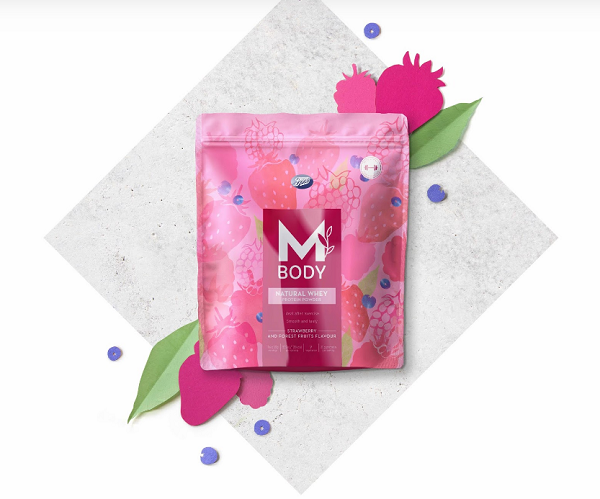 插畫風格蛋白粉包裝設計