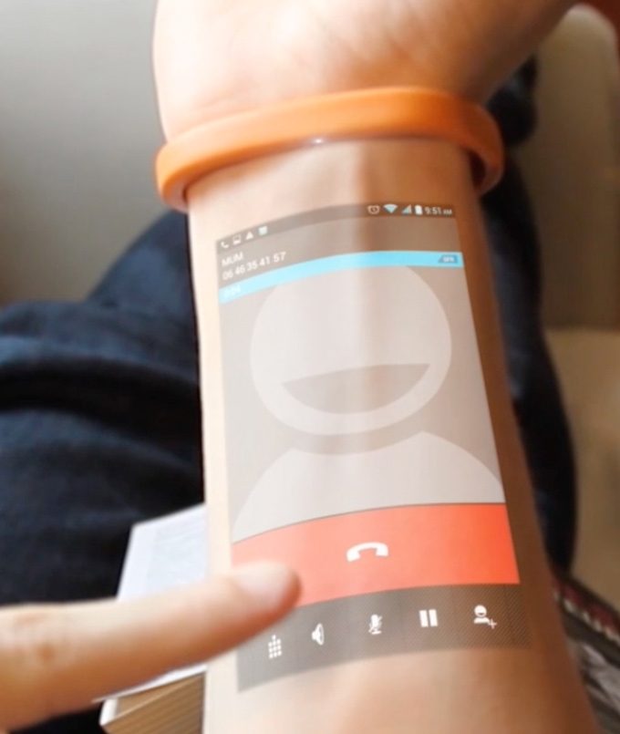 直接在手臂上玩手機？|科技產品設計