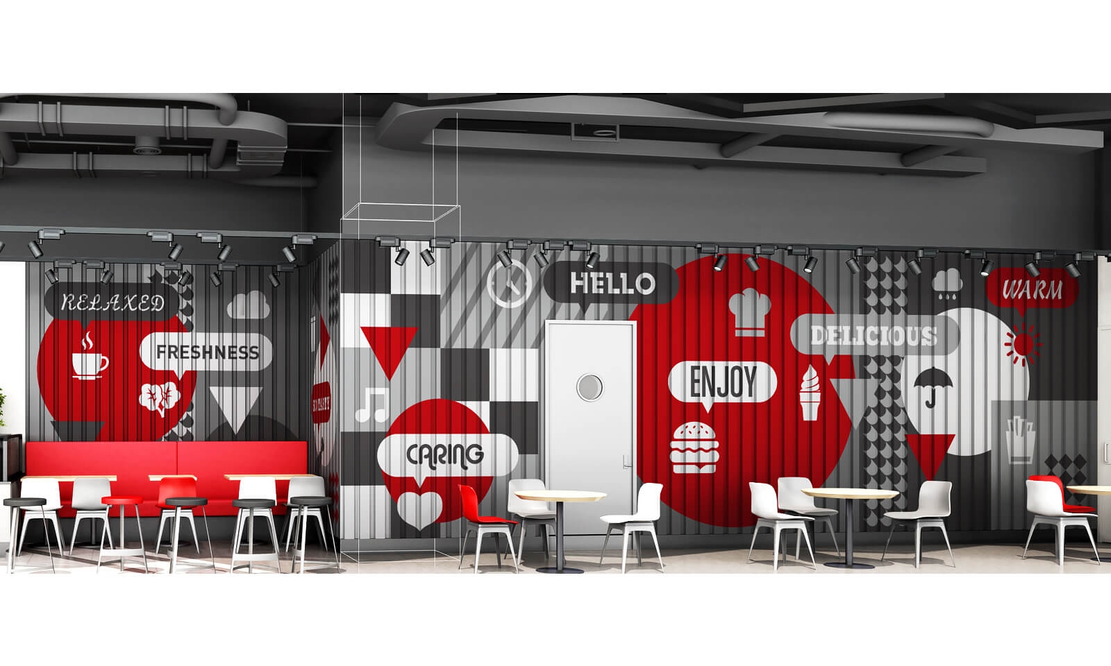 經常去肯德基，卻沒有發現墻上的小巧思|壁畫插畫設計