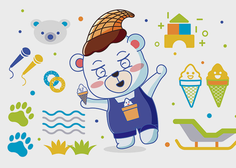 可味滋食品兒童冰淇淋IP形象設計