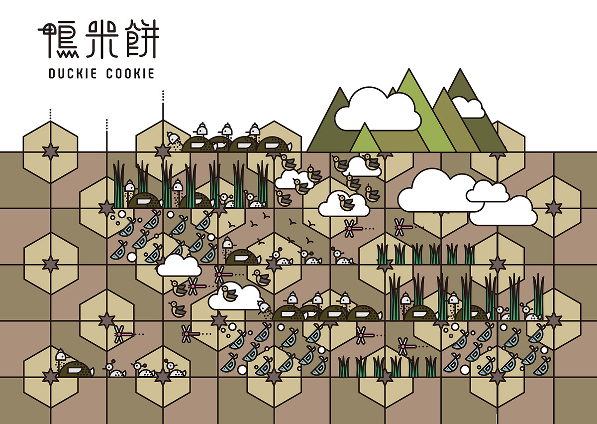 鴨米餅包裝設計插畫3