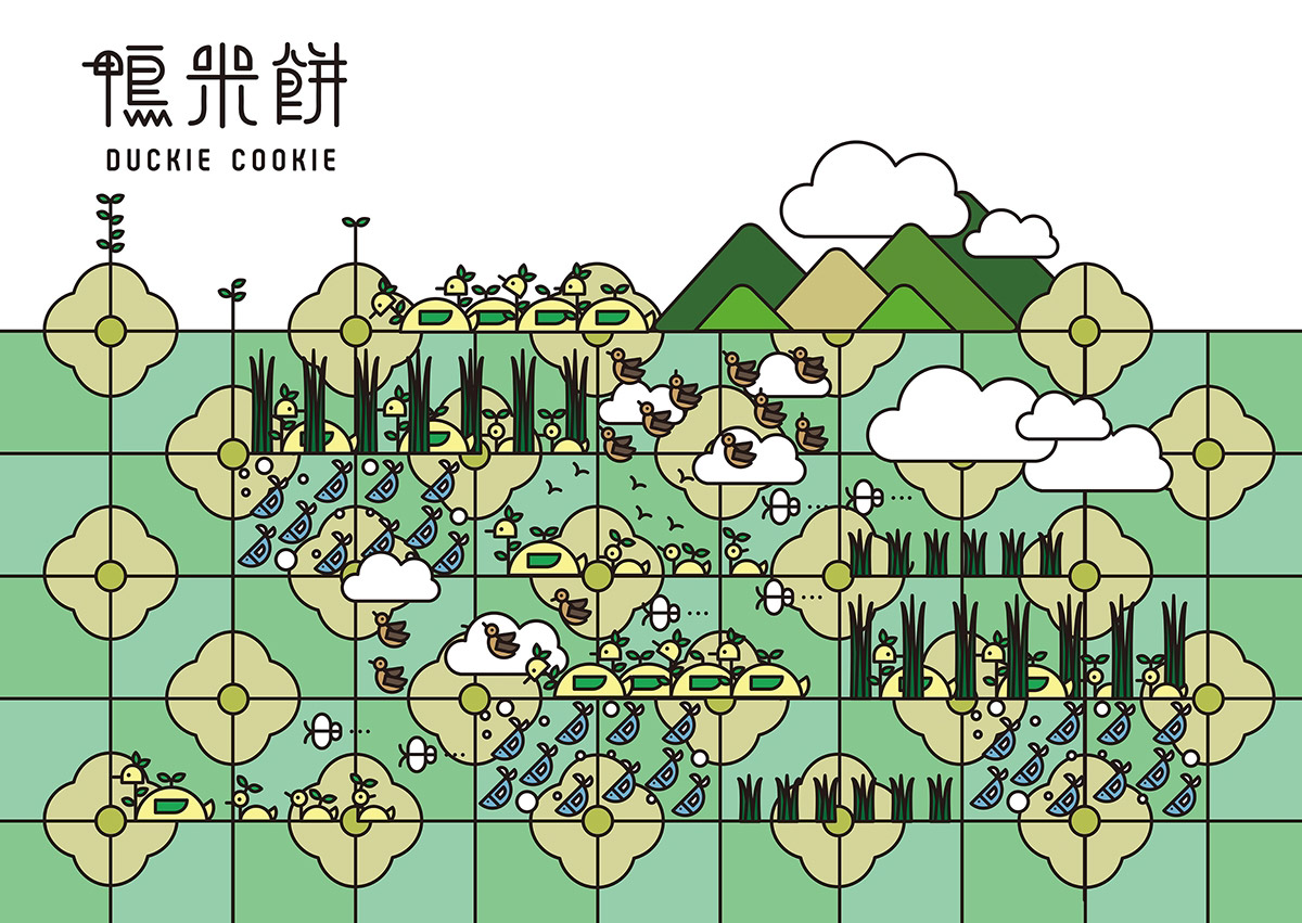 鴨米餅包裝設計插畫2