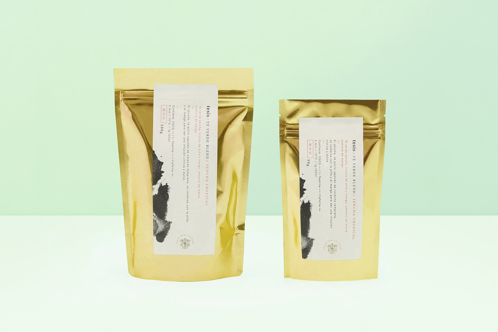 金色袋裝設計
