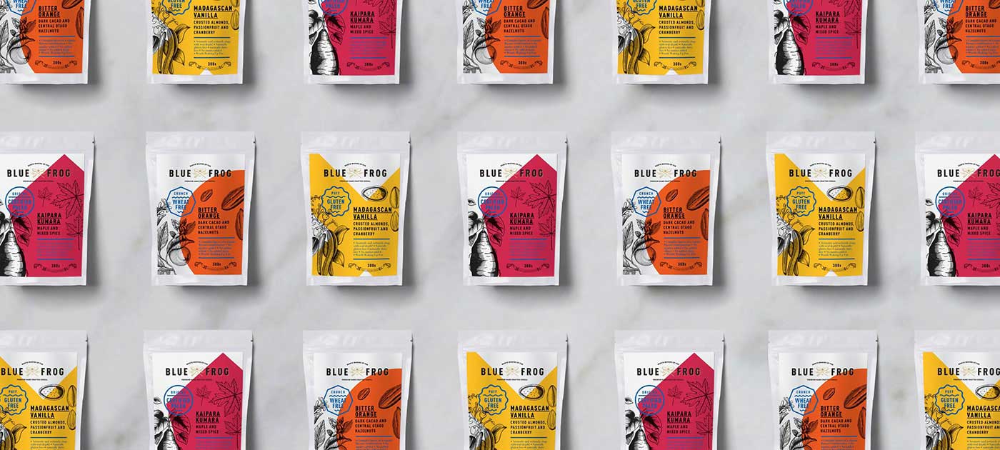 早餐燕麥食品插畫包裝設計