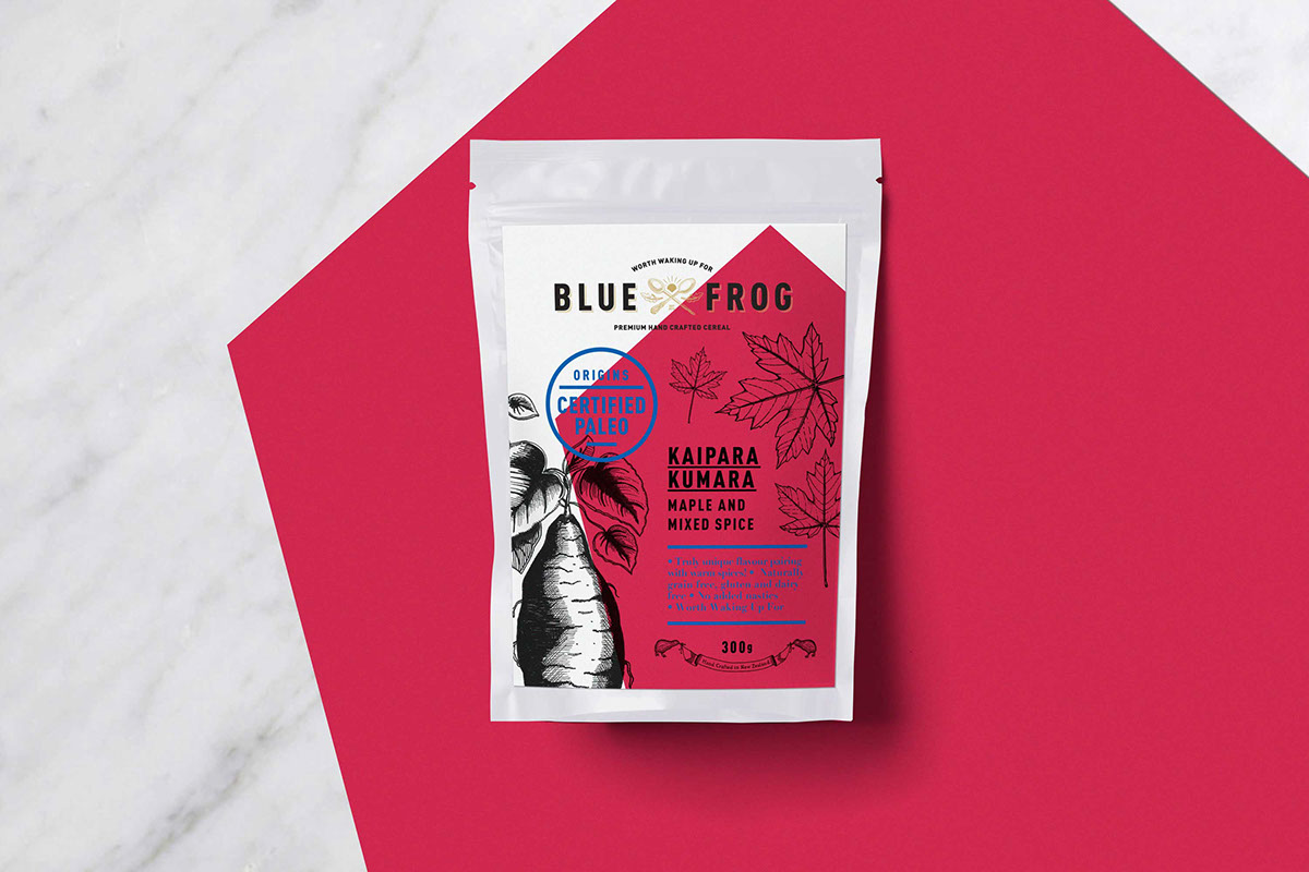 早餐燕麥食品插畫包裝設計