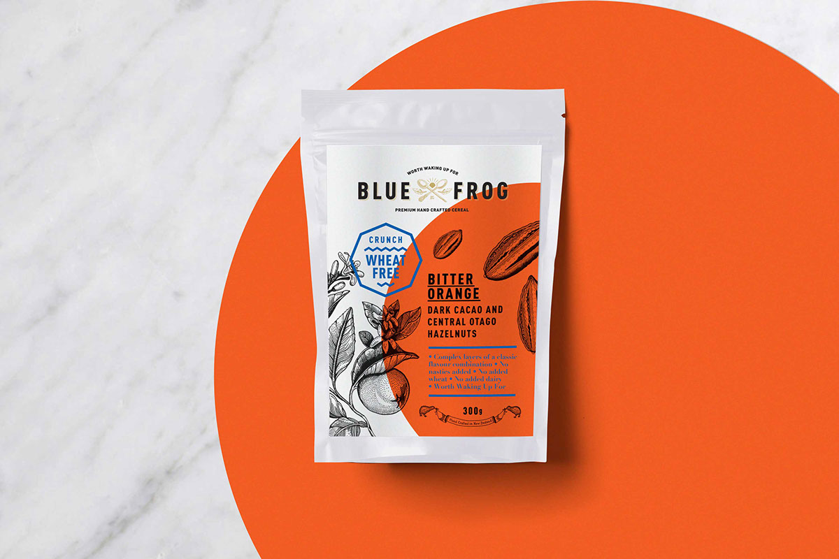 早餐燕麥食品插畫包裝設計