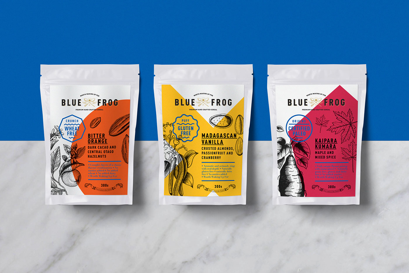 早餐燕麥食品插畫包裝設計