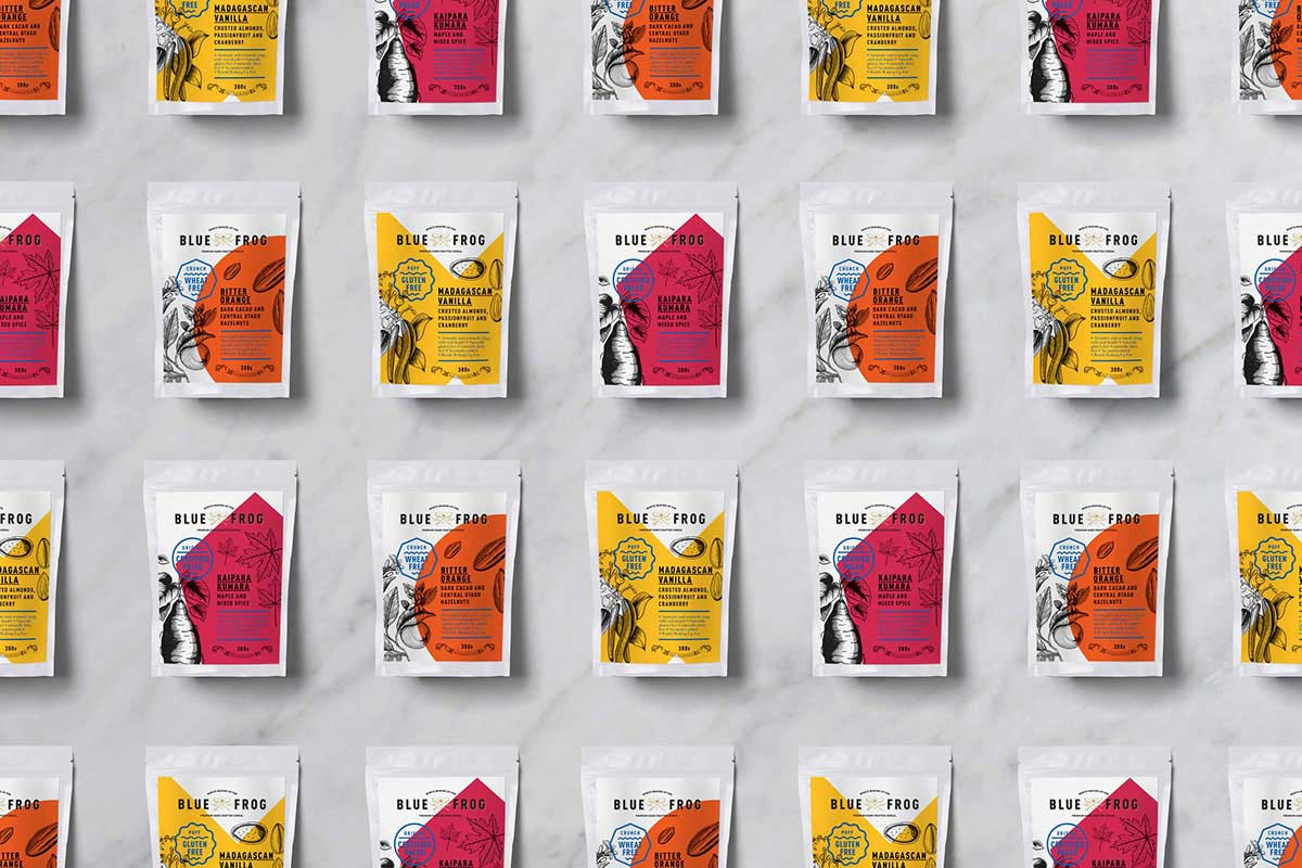 早餐燕麥食品插畫包裝設計