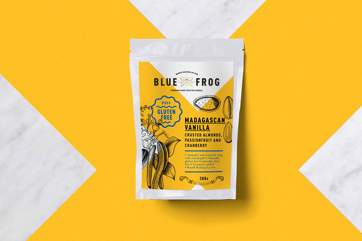 早餐燕麥食品插畫包裝設計