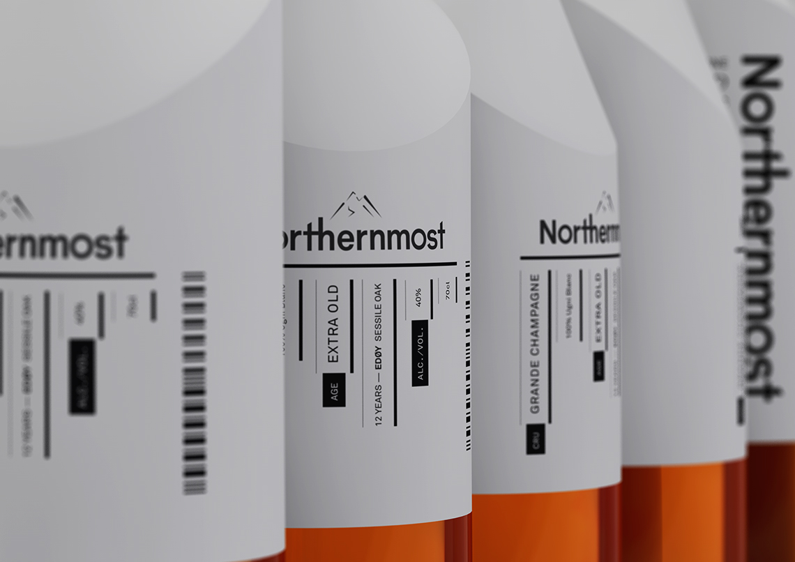  挪威白蘭地酒包裝排版