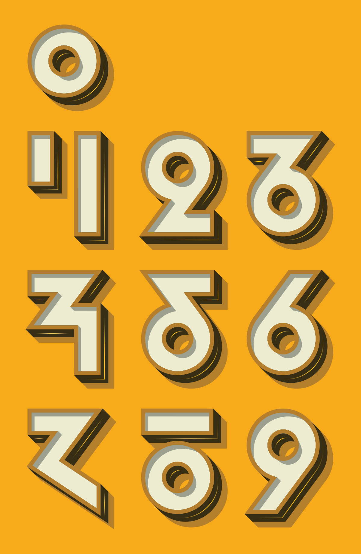 Education through design蜂蜜手繪包裝設計抽象數字