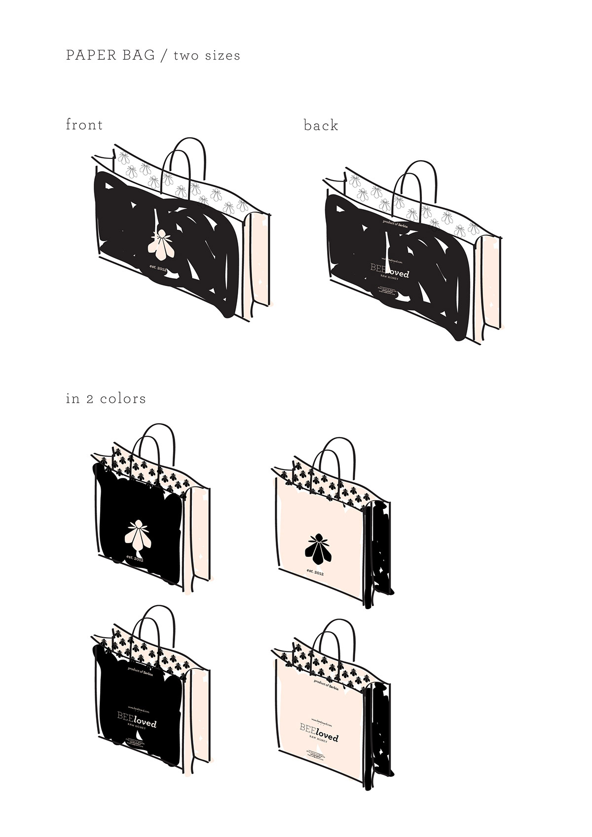 BEEloved honey蜂蜜創意包裝手提袋設計