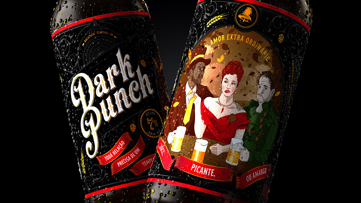 巴西精釀啤酒包裝插畫