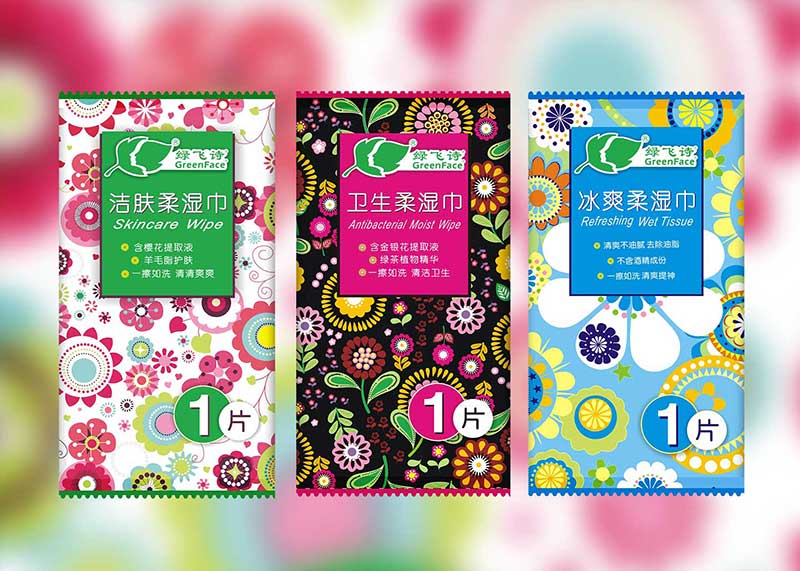 綠飛詩濕巾包裝設計