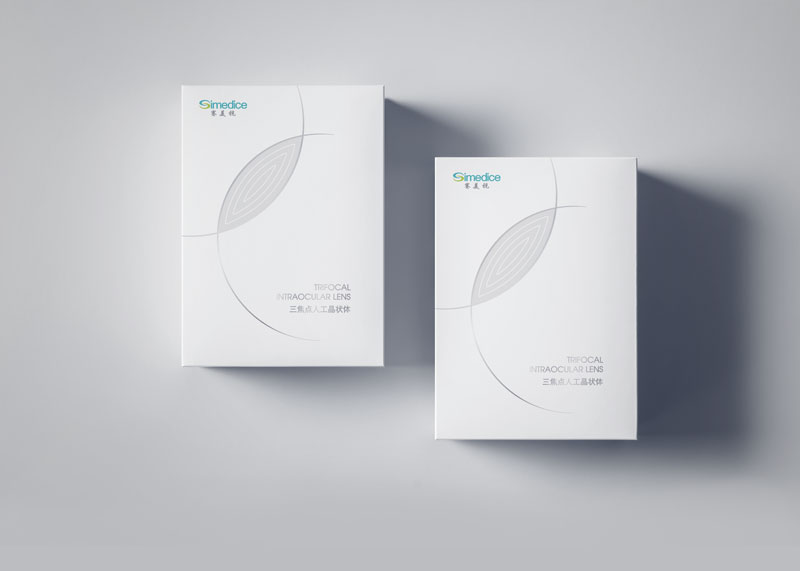 三焦點人工晶狀體簡約大氣的包裝盒設計