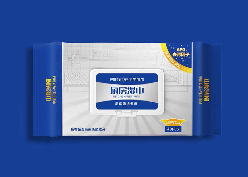 四時五紡廚房濕巾包裝設計