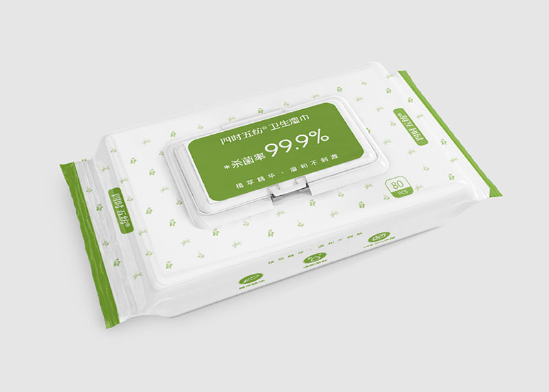 四時五紡衛生濕巾包裝設計