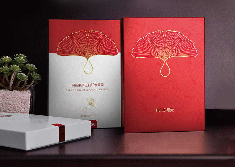 銀杏煥顏生物纖維面膜包裝設計